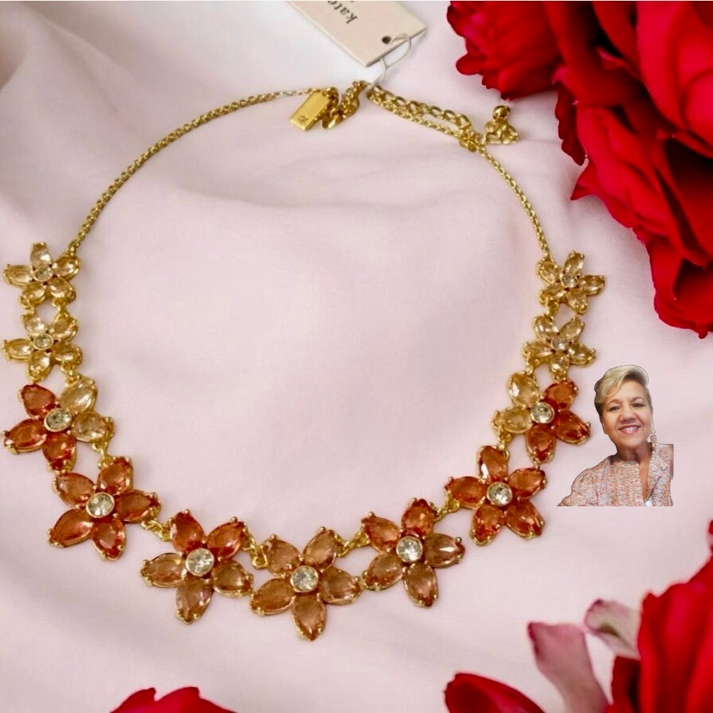 Kate Spade Bed of Roses Crystals Necklace NWT